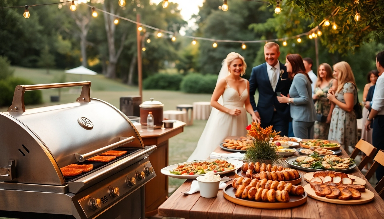 Experience Hochzeit Grill Catering für Berlin with a vibrant BBQ setting featuring delicious gourmet options for your wedding celebration.