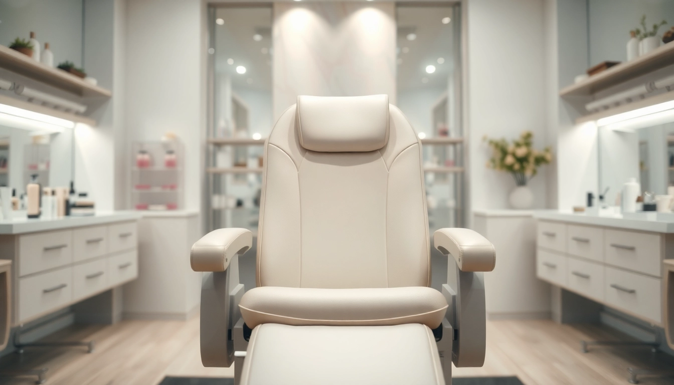 Kosmetik Stuhl im eleganten Design mit ergonomischen Merkmalen in einem modernen Salon.