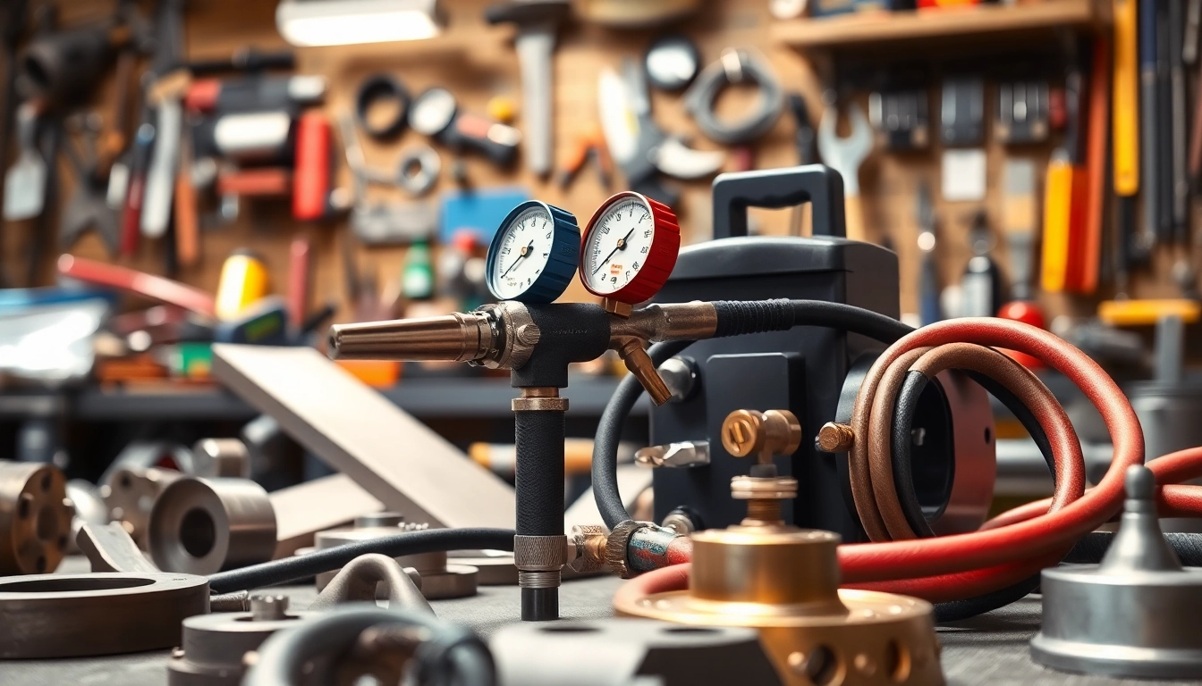 Inspect and use the oxy acetylene welding kit featured in a vibrant workshop setting.