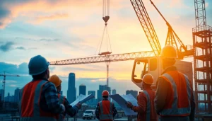 Level 5 lifting operations answers depicted with professionals overseeing a crane at work site