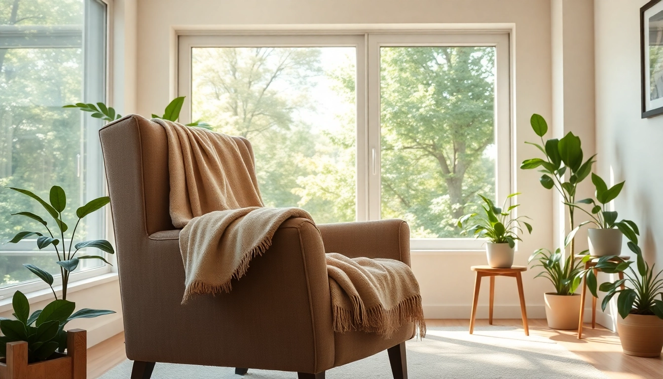 Relaxing psychologist's office ambiance for effective dealing with stress.
