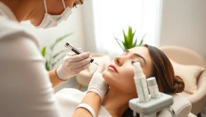 Administering PDO fillers in a modern spa setting for enhanced facial aesthetics.
