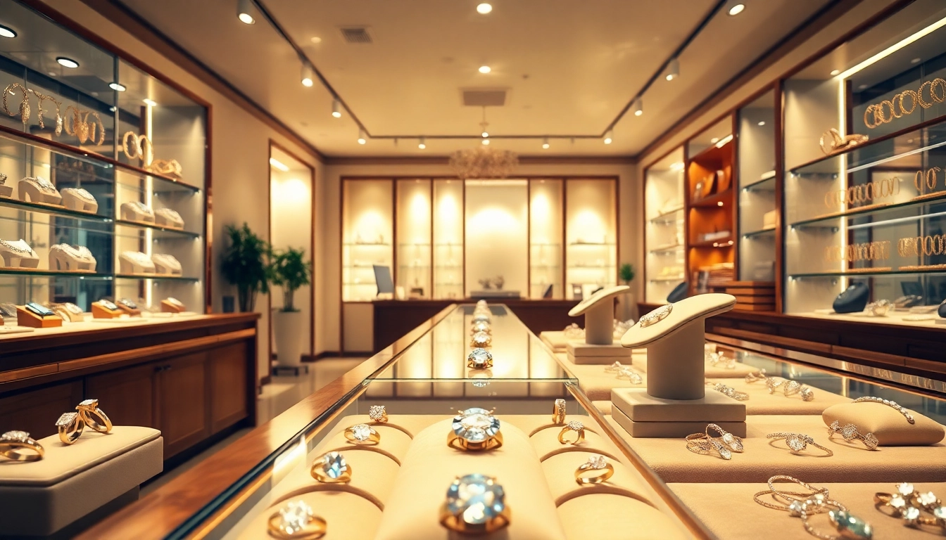 Browse through stunning jewelry collections at jewelry stores near me, showcasing elegant rings and necklaces.