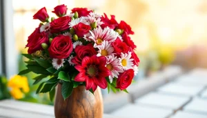 Order beautiful Flower Delivery Diamond Creek blooms arranged in a rustic vase.