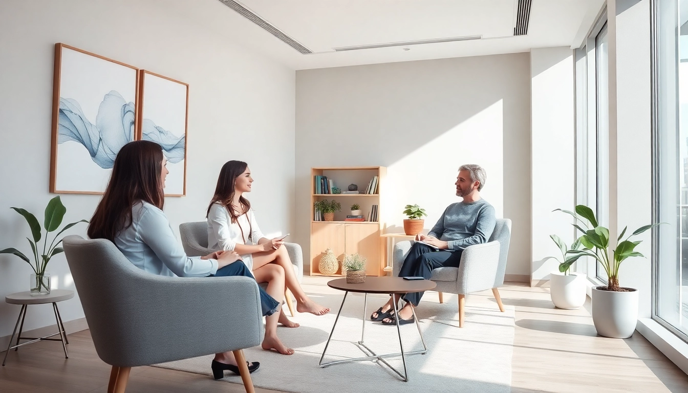 Engaging in psychotherapy dubai in a serene office, focusing on mental well-being and healing.