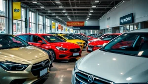 Skup samochodów Warszawa - dynamic car dealership showcasing a variety of vehicles.