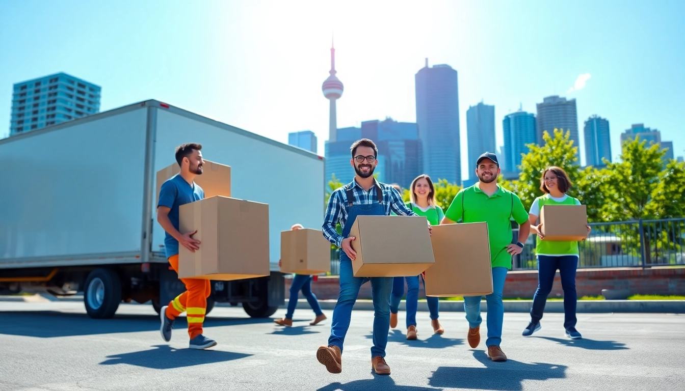 Toronto best moving company showcases professional movers handling a relocation in a vibrant city environment.
