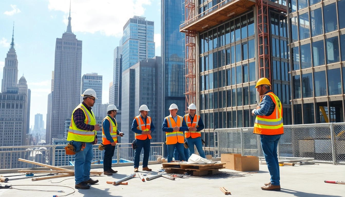 New York City Commercial General Contractor overseeing a skyscraper renovation project.